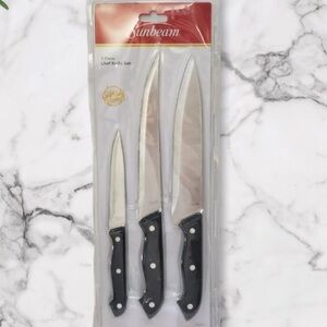 Sunbeam 3 Piece Chef Stainless Steel Knife Set